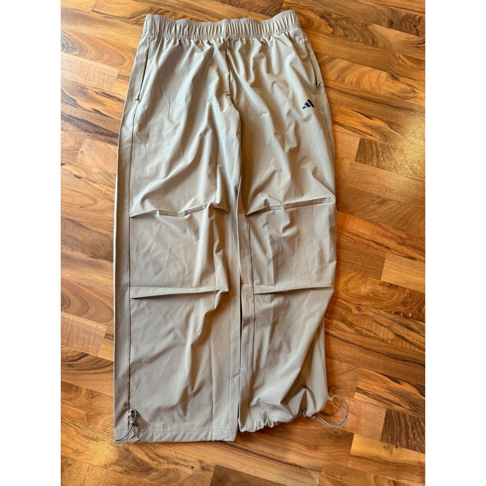 Adidas Woven Training Pants Women Large Chalky Brown NEW Climacool JW5277 Loose